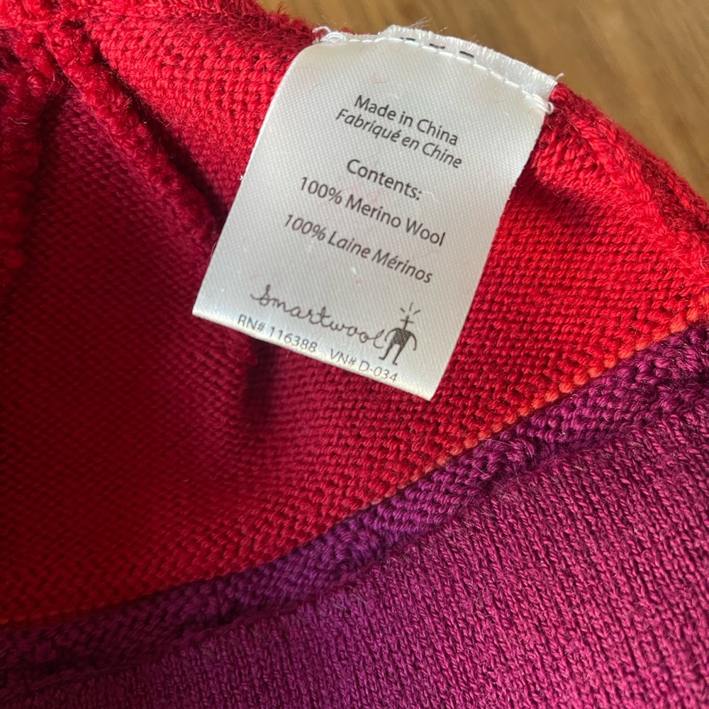 Smartwool Red and Purple Knit Hat - Picture 3 of 3